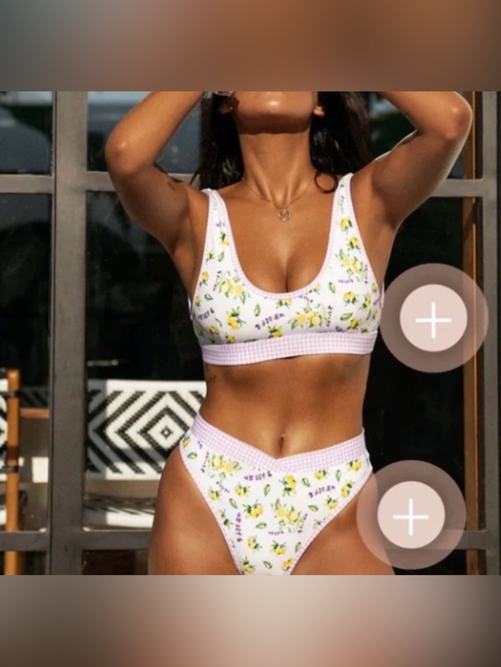 Bydee RARE Lemonie Set, Sorrento Top, high waist bottoms, large